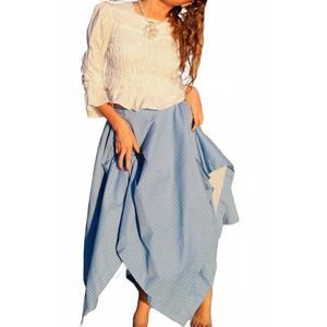 NEW ESTEEM COUTURE ollie asymmetrical skirt in blue